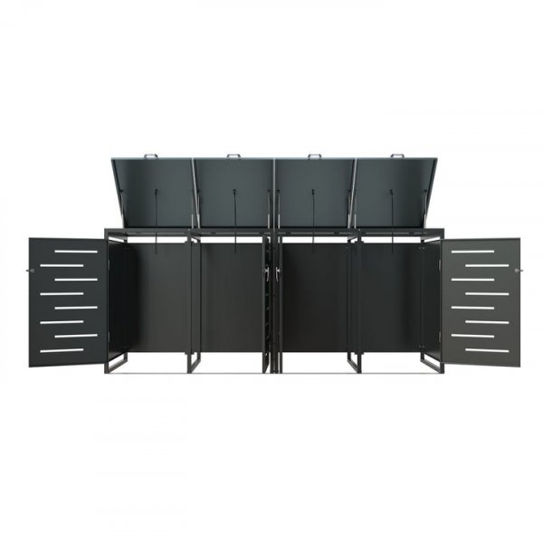 Soptunneskjul 2 kärl | Låsbart | Gasfjäder & ventilation | Mörkgrå Soptunneskjul 2 kärl | Låsbart | Gasfjäder & ventilation | Mörkgrå