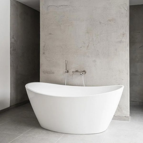 Fristende badkar 170cm | Lucite akryl | Runda former | A-35