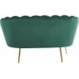 Soffa 2-sits | Sammet, vågformat ryggstöd & mässingsdetaljer | Kingsley Grön Soffa 2-sits | Sammet, vågformat ryggstöd & mässingsdetaljer | Kingsley Grön