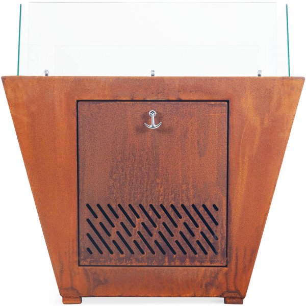 Gasoldriven eldstad i cortenstl | Fr utomhusmilj | Husum