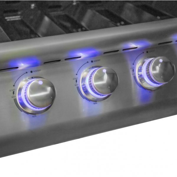 Rostfri gasolgrill 6 Brännare | 5 Brännare & Infraröd Bakbrännare | Ohio Rostfri gasolgrill 6 Brännare | 5 Brännare & Infraröd Bakbrännare | Ohio