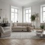 1 Soffa 3-sits | Eukalyptusträ, polyester & metallben | Hanna