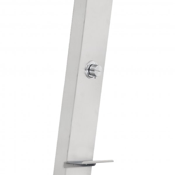 Utedusch med toppdusch & regndusch | Borstat rostfritt stål Utedusch med toppdusch & regndusch | Borstat rostfritt stål