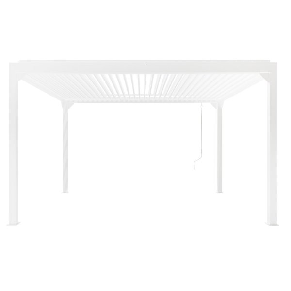 Vit Pergola Premium | Öppningsbara lameller Vit Pergola Premium | Öppningsbara lameller