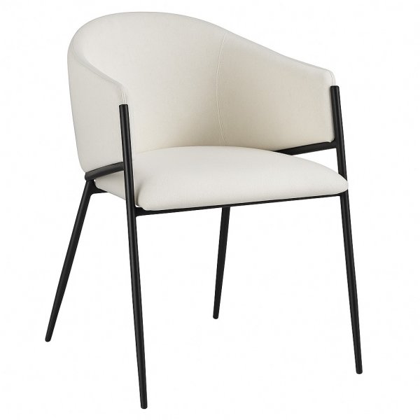 Karmstolar i beige tyg med svarta metallben, 2-pack | Stacey Karmstolar i beige tyg med svarta metallben, 2-pack | Stacey