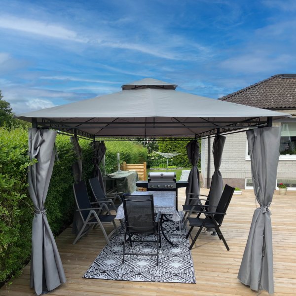 Paviljong 4x3 m inkl. paviljongväggar Paviljong 4x3 m inkl. paviljongväggar