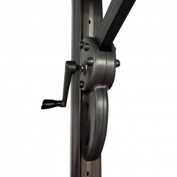 Rektangulrt premiumparasoll 3x4m | Kraftig konstruktion | Beige