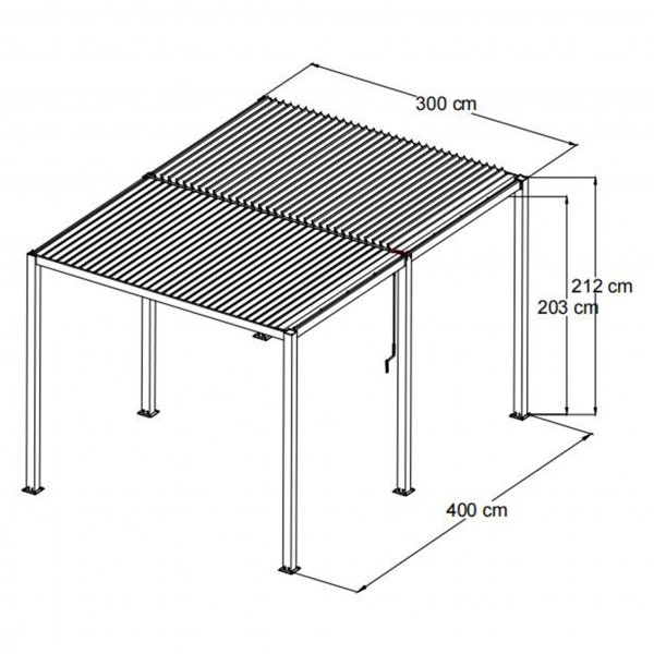 Bioklimatisk premiumpergola 4x3m | Metalcraft Bioklimatisk premiumpergola 4x3m | Metalcraft