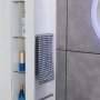 Badrumspaket | Kommod, LED-spegel och hgskp | Hgblank vit