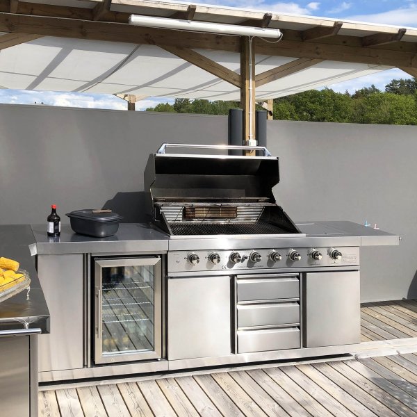 Stor rostfri gasolgrill/utekk med varmluftsfunktion | New Orleans