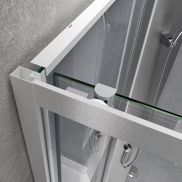 Komplett duschkabin med aluminiumprofiler Komplett duschkabin med aluminiumprofiler