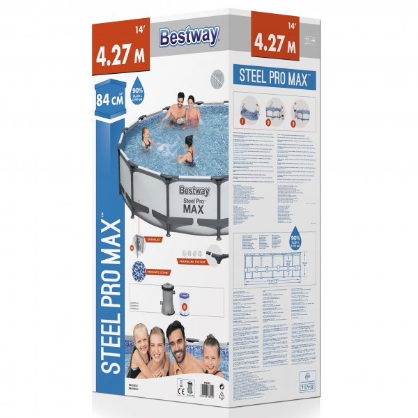 Bestway pool ovan mark 4,3m - 84cm djup | Steel Pro MAX (56595)