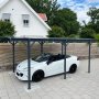 Carport 15,1m | Extra hg | Aluminiumstomme & kanalplasttak