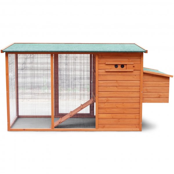 Hönshus med hönsgård | Lättstädat | Färdig byggsats | 2x0,7x1m Hönshus med hönsgård | Lättstädat | Färdig byggsats | 2x0,7x1m