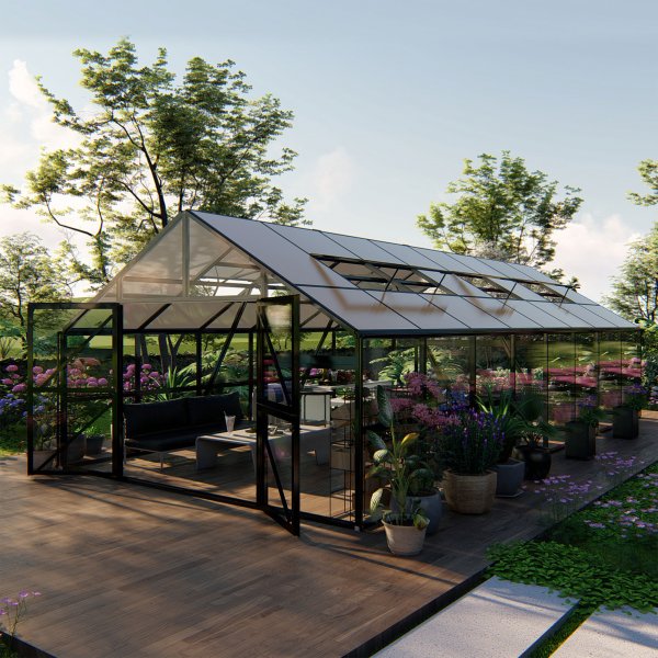 Premium glasvxthus 33m | 5 rs stormgaranti | 4mm skerhetsglas