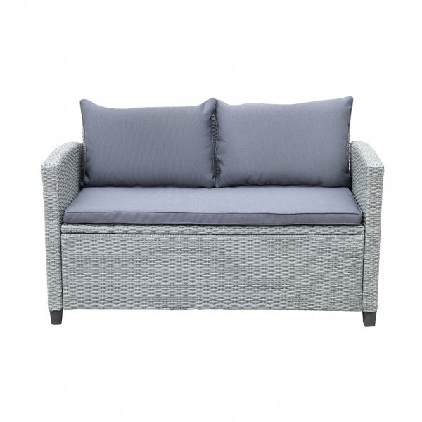 Exklusiv Loungegrupp | H�rnsoffa med bord | Gr� konstrotting | Stockholm