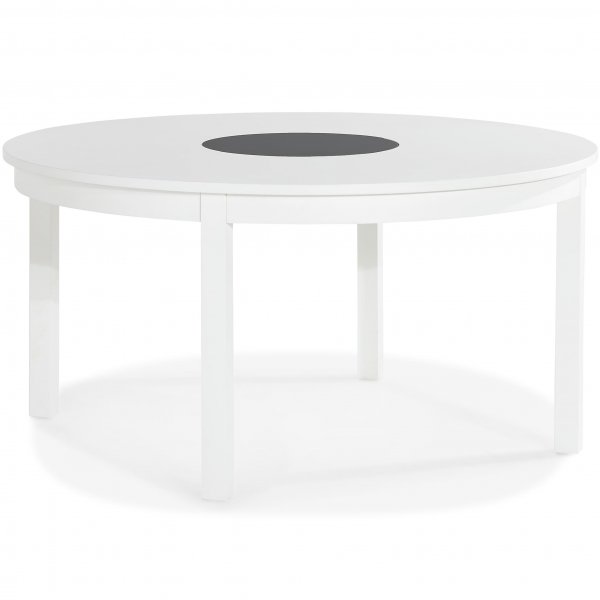 Matbord runt 150cm | Vitt och svart | Landn