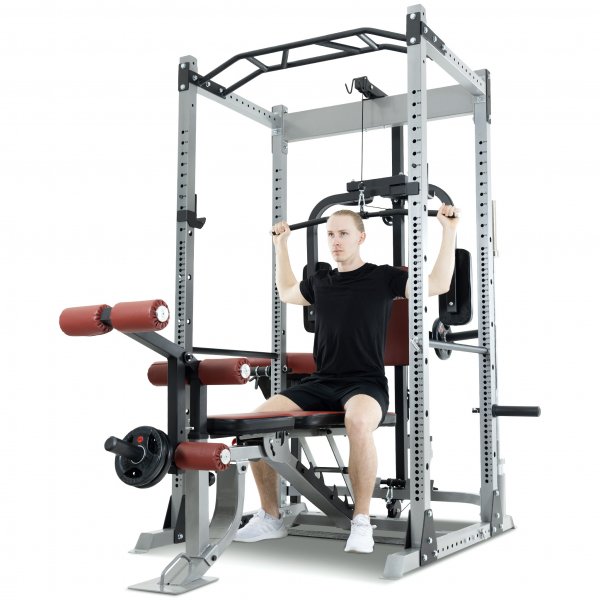 Skivstångsställning med träningsbänk Skivstångsställning med träningsbänk