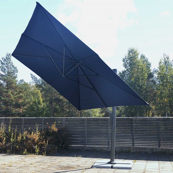 Rektangul�rt parasoll - Bl� 3x4m - FYNDVARA