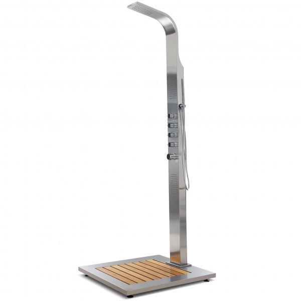 Utedusch med massage | Rostfritt stl