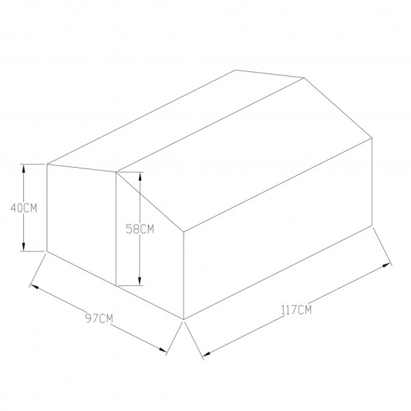 Minivxthus fr balkong | 4mm skerhetsglas | Svart