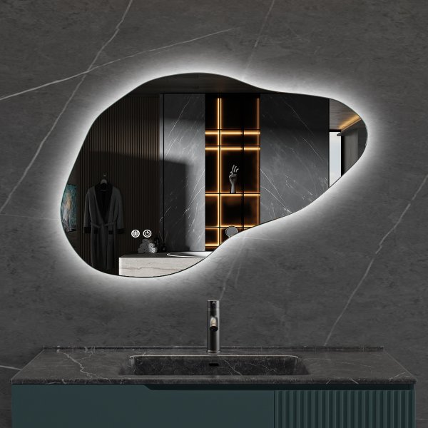 LED-spegel 90x60 cm | Anti-Fog | Justerbar belysning | Lyfco LED-spegel 90x60 cm | Anti-Fog | Justerbar belysning | Lyfco