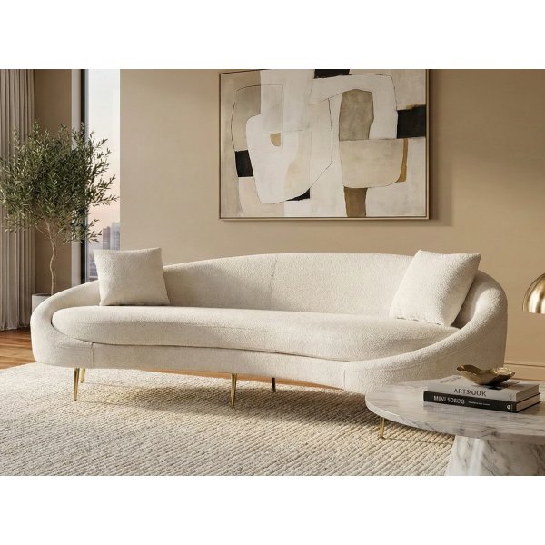 Eses 3-sits soffa – Beige Bouclé | Generös loungesoffa med exklusiv textur Eses 3-sits soffa – Beige Bouclé | Generös loungesoffa med exklusiv textur