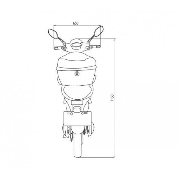 Elmoped 1000 W | Moped klass 1 | Grå Elmoped 1000 W | Moped klass 1 | Grå