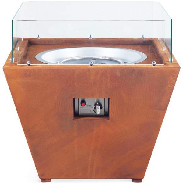 Gasoldriven eldstad i cortenstl | Fr utomhusmilj | Husum