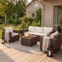 Loungegrupp utem�bler | Brun konstrotting | Huvudsk�r