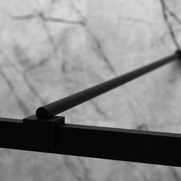 Duschvägg med svart spröjs | 6mm säkerhetsglas Duschvägg med svart spröjs | 6mm säkerhetsglas