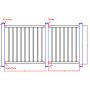 Altanstaket 150x100 cm | Pulverlackerad och robust design | Passar till Aurelius/Linius