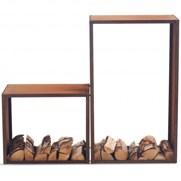 Vedhylla 3mm cortenstål | Rektangulär Vedhylla 3mm cortenstål | Rektangulär