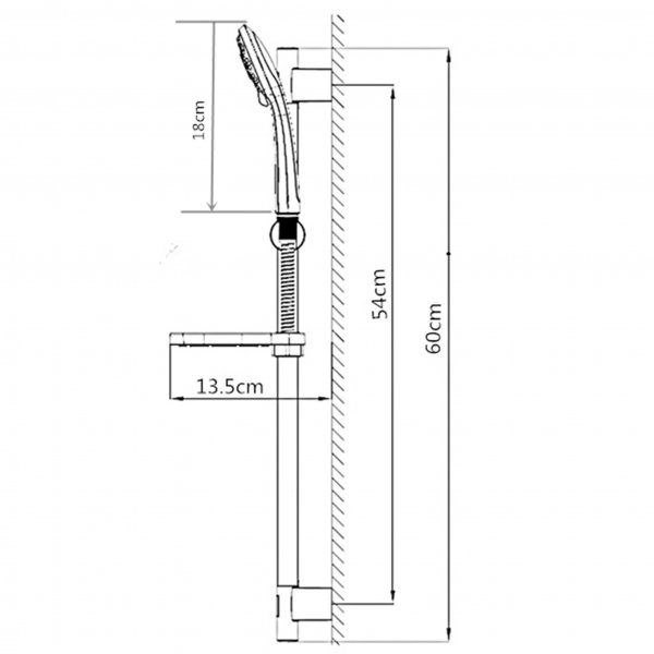Duschset med handdusch | Höj- och sänkbar | Svart Duschset med handdusch | Höj- och sänkbar | Svart