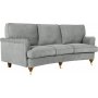 Howardsoffa 3-sits | Sv�ngd design, pocketfj�drar & avtagbar kl�dsel | Gr�