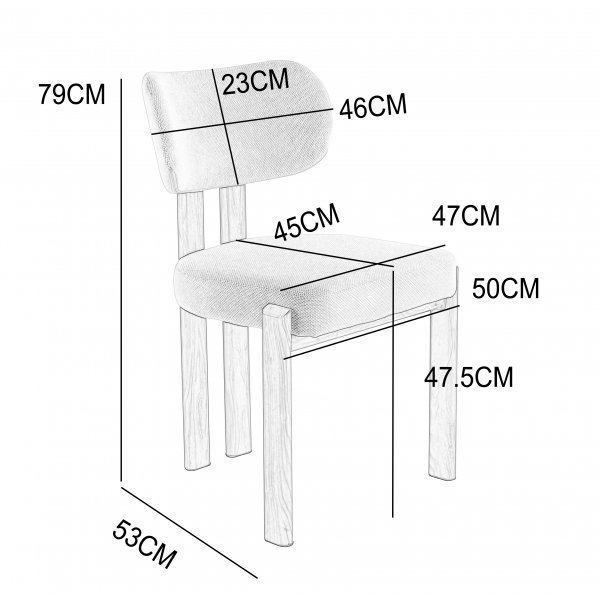 Matstol i beige tyg med valn�tsf�rgade metallben, 4-pack | Callum