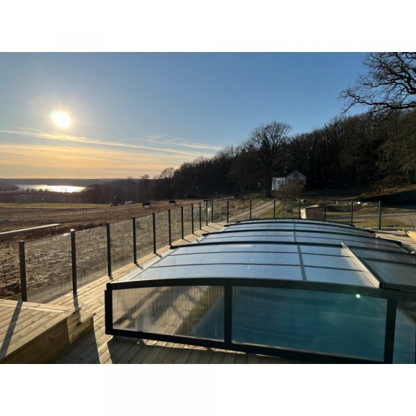 Pooltak 5x10m | Utan skenor | UV-skydd | Flexibel drr