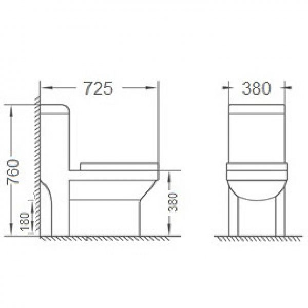Golvstående toalett | Svart | P-lås Golvstående toalett | Svart | P-lås