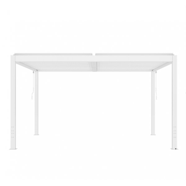 Pergola | ppningsbart lamelltak | 4x3 | Vit