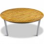 Stor rund trdgrdsgrupp i teak / rostfritt stl | Bord & 8 positionsstolar