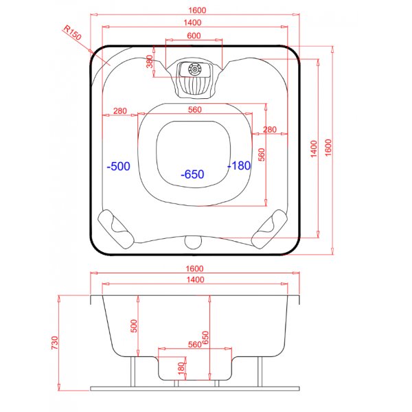 Spabad Foibe - 4 personer | Balboa VL260 | Lyfco