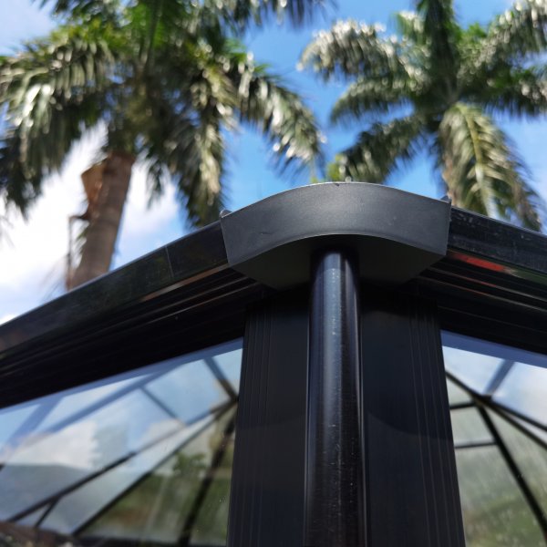 Orangeri och lusthus 12,6m² | Sexkantigt växthus | 4mm säkerhetsglas Orangeri och lusthus 12,6m² | Sexkantigt växthus | 4mm säkerhetsglas