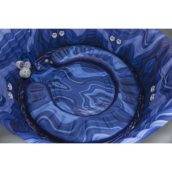 Lay-Z-Spa Santorini Smart HydroJet Pro 7 (216x80 cm) | Uppblsbart spabad fr 7 personer med appstyrning och HydroJet-massage