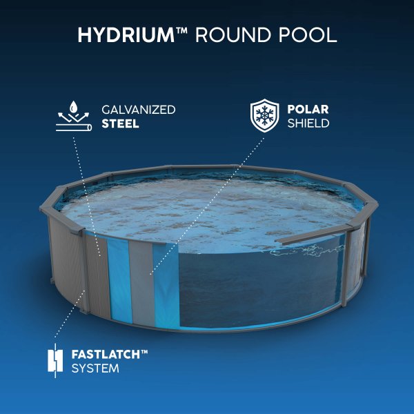Bestway Hydrium pool ovan mark �7,32 m � 132 cm djup | St�lpool (561RP)