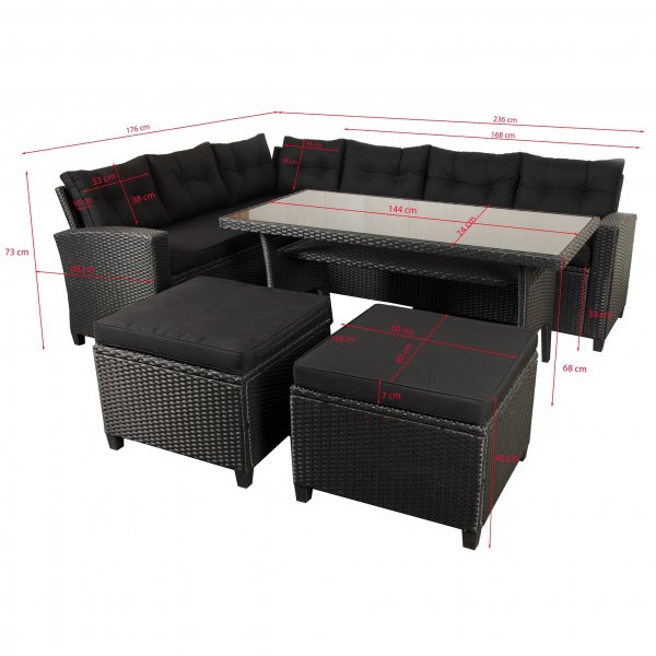 Exklusiv loungegrupp | Konstrotting | Tanumshede - Svart - FYNDVARA Exklusiv loungegrupp | Konstrotting | Tanumshede - Svart - FYNDVARA