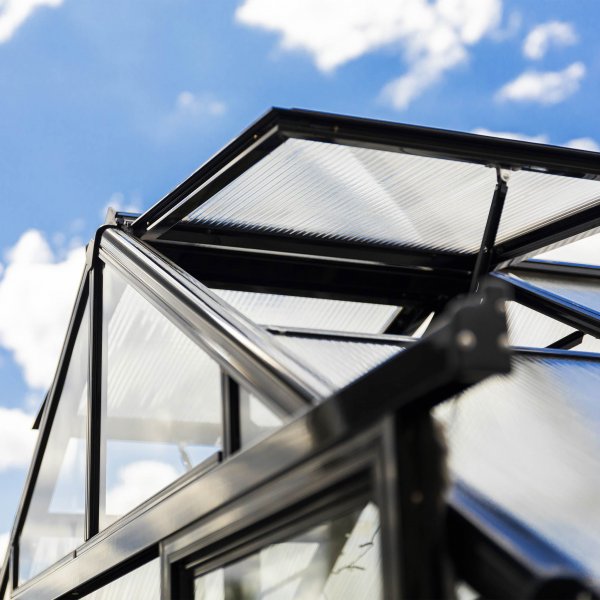 T-format glasväxthus 11,2m² | 4mm säkerhetsglas | 5 års stormgaranti T-format glasväxthus 11,2m² | 4mm säkerhetsglas | 5 års stormgaranti