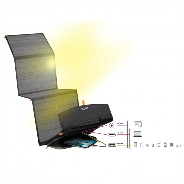 Portabel solpanel 100W | Vikbar | Ladda 3 enheter samtidigt Portabel solpanel 100W | Vikbar | Ladda 3 enheter samtidigt