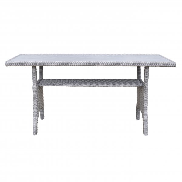 Loungegrupp h�rnsoffa med bord gr� � modern utegrupp i konstrotting | Stenvik