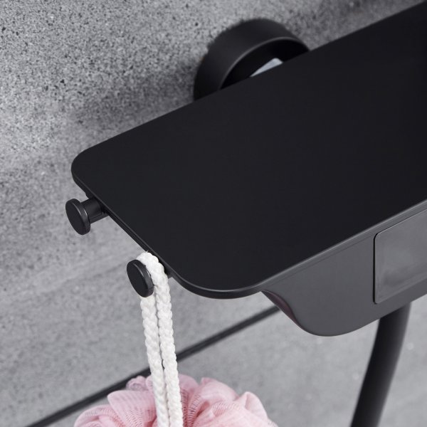 Takduschset med LED-display | Svart Takduschset med LED-display | Svart