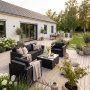 Loungegrupp utem�bler | Svart konstrotting | Huvudsk�r